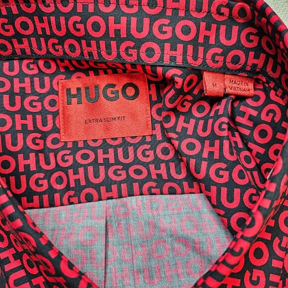 Hugo Boss Men's Ero3-W Extra Slim Long Sleeve Logo Shirt - Size M - Picture 7 of 12